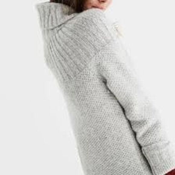 Madewell Turtleneck Knit-rib Long Sleeve Drawstring Hem Mohair Sweater Size XS - Picture 3 of 14